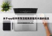 關(guān)于app軟件開(kāi)發(fā)流程吳彥祖蘇大強(qiáng)的信息