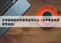 大學(xué)游戲軟件開發(fā)專業(yè)學(xué)什么（大學(xué)有游戲開發(fā)專業(yè)嗎）