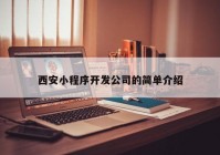 西安小程序開發(fā)公司的簡單介紹