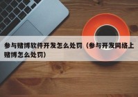 參與賭博軟件開發(fā)怎么處罰（參與開發(fā)網(wǎng)絡(luò)上賭博怎么處罰）