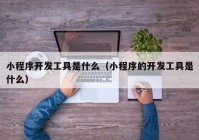 小程序開發(fā)工具是什么（小程序的開發(fā)工具是什么）