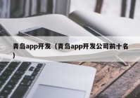 青島app開發(fā)（青島app開發(fā)公司前十名）