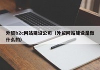 外貿(mào)b2c網(wǎng)站建設公司（外貿(mào)網(wǎng)站建設是做什么的）