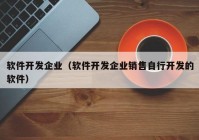 軟件開發(fā)企業(yè)（軟件開發(fā)企業(yè)銷售自行開發(fā)的軟件）