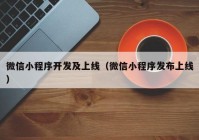 微信小程序開發(fā)及上線（微信小程序發(fā)布上線）