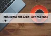 鴻蒙app開發(fā)用什么技術(shù)（怎樣開發(fā)鴻蒙app）