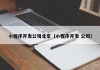 小程序開發(fā)公司北京（小程序開發(fā) 公司）