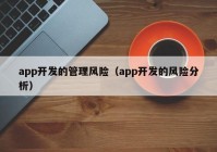 app開發(fā)的管理風(fēng)險（app開發(fā)的風(fēng)險分析）