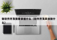 做軟件開發(fā)需要掌握什么（軟件開發(fā)具體做什么）