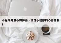 小程序開發(fā)心得體會(huì)（微信小程序的心得體會(huì)）