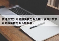 軟件開發(fā)公司的服務費怎么入賬（軟件開發(fā)公司的服務費怎么入賬科目）