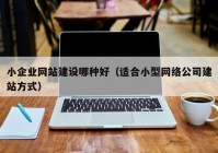 小企業(yè)網(wǎng)站建設(shè)哪種好（適合小型網(wǎng)絡(luò)公司建站方式）