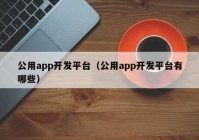 公用app開發(fā)平臺（公用app開發(fā)平臺有哪些）