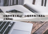 小程序開發(fā)工具api（小程序開發(fā)工具怎么上傳代碼）