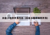 抖音小程序開發(fā)代辦（抖音小程序如何開發(fā)）