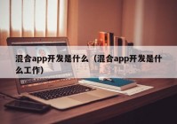 混合app開發(fā)是什么（混合app開發(fā)是什么工作）